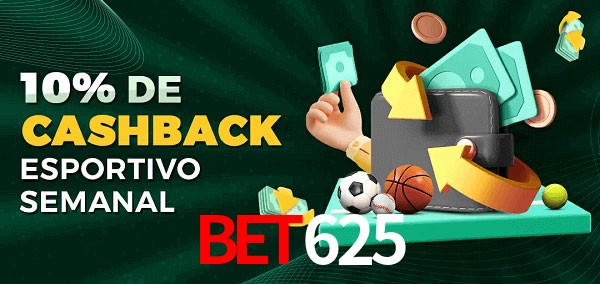 10% de bônus de cashback na Bet625
